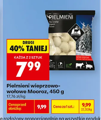 Pielmieni wieprzowo-wołowe Mooroz promocja w Biedronka