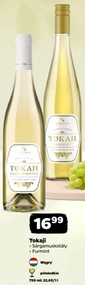 Wino Tokaji Sárgamuskotály półsłodkie Węgry promocja w Netto