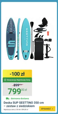 Deska SUP SESTTINO 350cm - zestaw z siedziskiem promocja w ERLI