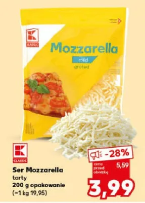 Ser Mozzarella tarty promocja w Kaufland