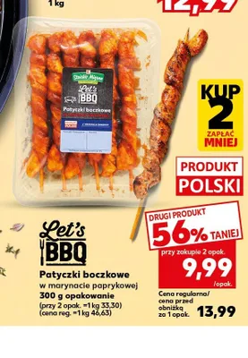 Patyczki boczkowe w marynacie paprykowej Let's BBQ promocja w Kaufland