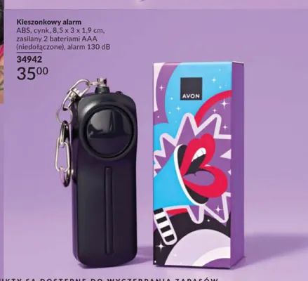 Kieszonkowy alarm Avon promocja w AVON