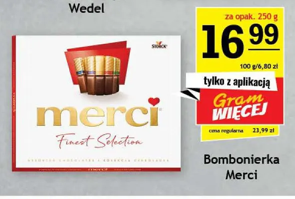 Bombonierka Merci promocja w Gram Market