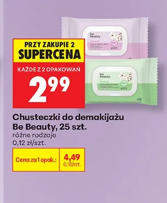 Chusteczki do demakijażu Be Beauty Normal promocja w Biedronka