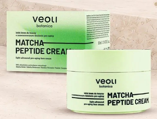 Krem do twarzy Veoli Botanica Matcha-Peptide Cream promocja w Hebe
