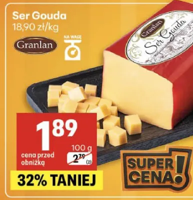 Ser Gouda Granlan promocja w Delikatesy Centrum