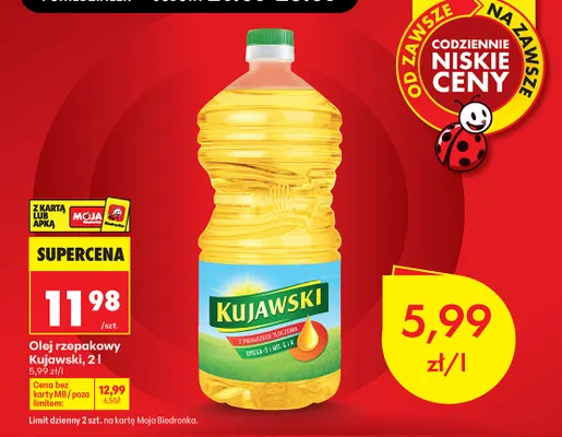 Olej rzepakowy Kujawski promocja w Biedronka
