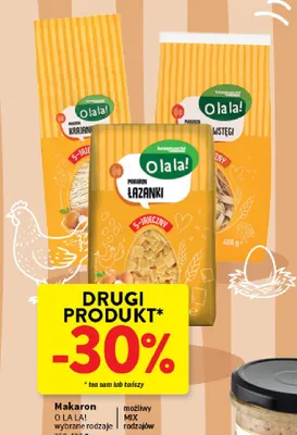 Makaron wstęgi O la la! promocja w Intermarche