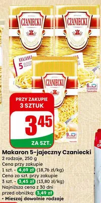 Makaron 5-jajeczny 2 rodzaje promocja w Dino
