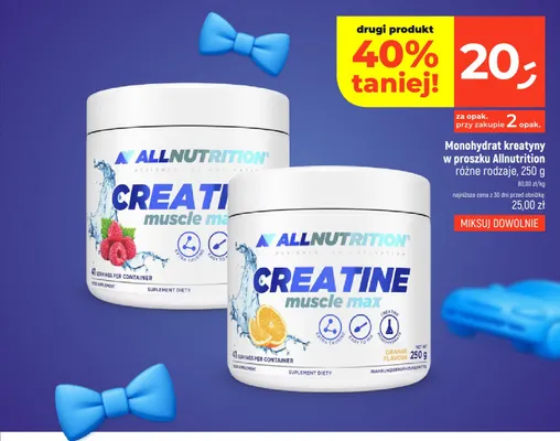Monohydrat kreatyny w proszku Allnutrition Creatine Muscle Max Orange promocja w Dealz