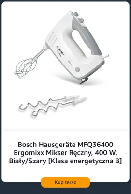 Mikser ręczny Bosch MFQ36400 Ergomixx promocja w Amazon