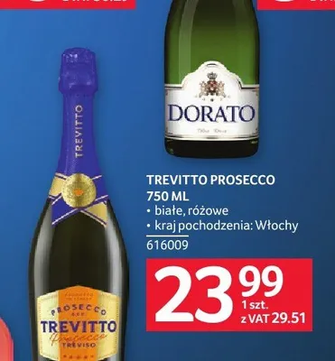 Wino Trevitto Prosecco białe promocja w Selgros