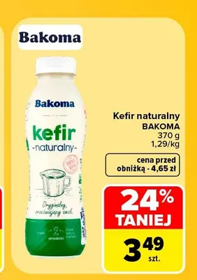 Kefir naturalny Bakoma promocja w Carrefour