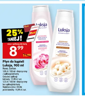 Płyn do kąpieli Luksja Cotton promocja w Twój Market