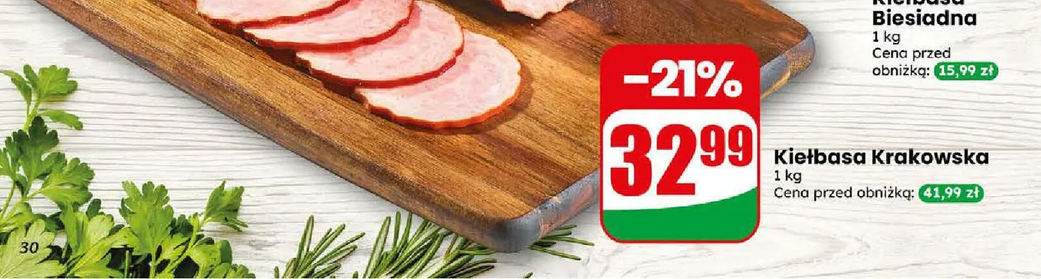 Kiełbasa krakowska Agro Rydzyna promocja w Dino