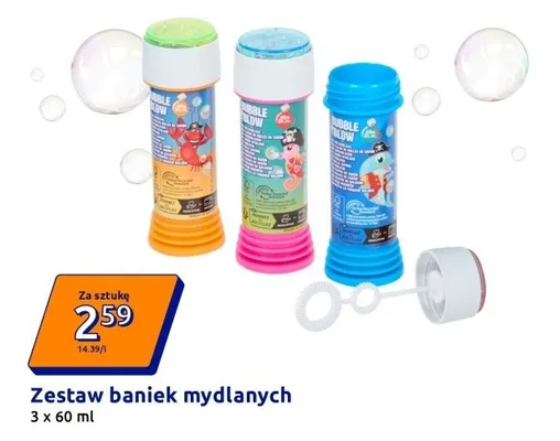 Zestaw baniek mydlanych promocja w Action