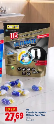 Kapsułki do zmywarki W5 Ultimate Power Plus promocja w Lidl