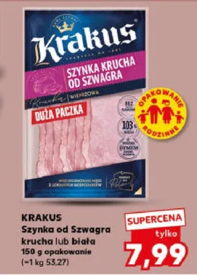 Szynka krucha od szwagra kruchy od biała promocja w Kaufland