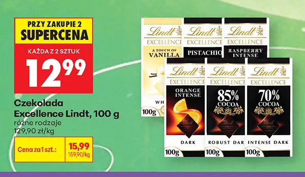 Czekolada Excellence Lindt 70% Cocoa promocja w Biedronka