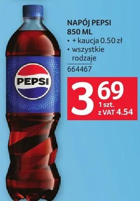Napój Pepsi wszystkie rodzaje promocja w Selgros