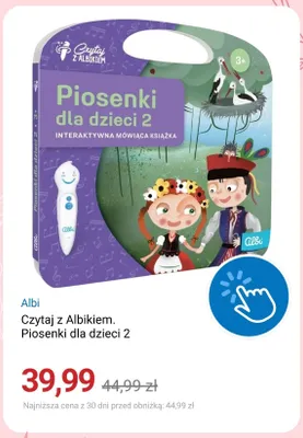 Książka interaktywna Albi Czytaj z Albikiem Piosenki dla dzieci 2 promocja w Smyk