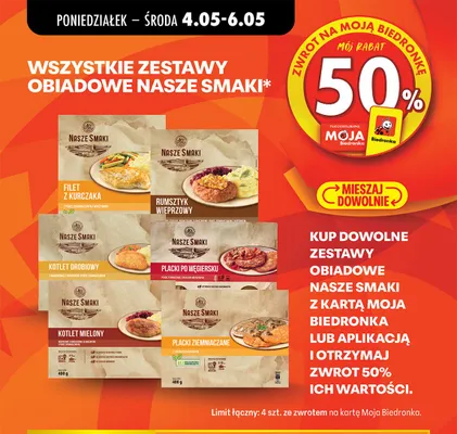 Zestaw obiadowy Rumsztyk wieprzowy Nasze Smaki promocja w Biedronka