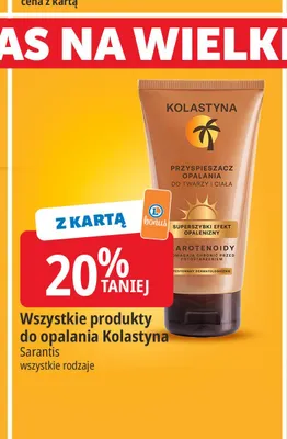 Przyśpieszacz opalania do twarzy i ciała Kolastyna promocja w Leclerc