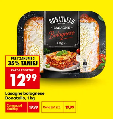 Lasagne bolognese Donatello promocja w Biedronka