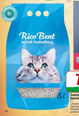 Żwirek dla kota bentonitowy Rico Bent promocja w Dino