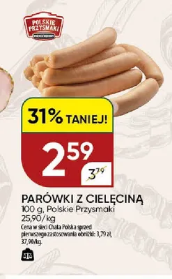 Parówki z cielęciną Polskie Przysmaki promocja w Chata Polska