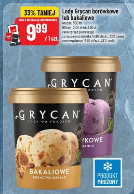 Lody Grycan borówkowe lub bakaliowe promocja w POLOmarket