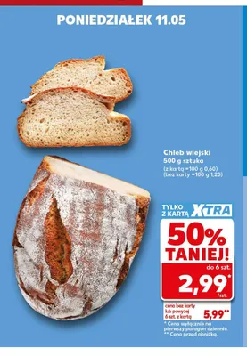 Chleb wiejski promocja w Kaufland