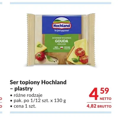 Ser topiony Hochland plastry promocja w Makro