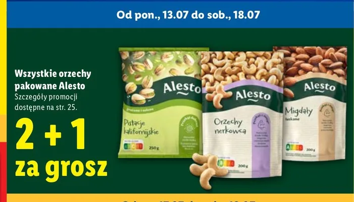 Migdały łuskane Alesto promocja w Lidl