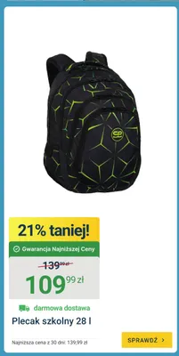 Plecak szkolny CoolPack 28 l promocja w ERLI