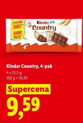 Kinder Country 4-pak promocja w Lidl