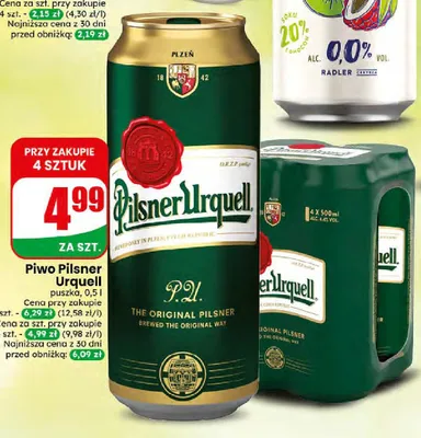 Piwo Pilsner Urquell promocja w Dino