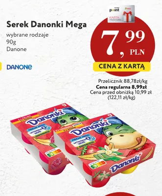Serek Danonki Mega malina banan promocja w Market Point