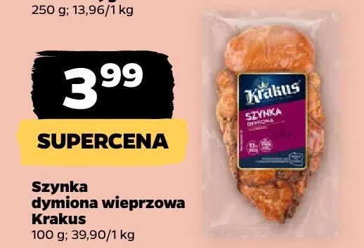 Szynka dymiona wieprzowa promocja w Netto