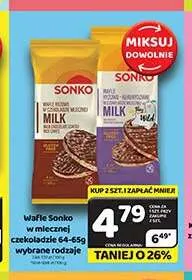 Wafle w czekoladzie mlecznej Sonko promocja w Delfin