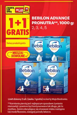 Mleko modyfikowane Bebilon Advance Pronutra 3 promocja w Biedronka