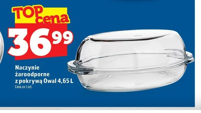 Naczynie żaroodporne z pokrywą Owal 4,65 l promocja w TOPAZ