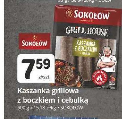 Kaszanka grillowa z boczkiem i cebulką Sokołów promocja w Marketvita