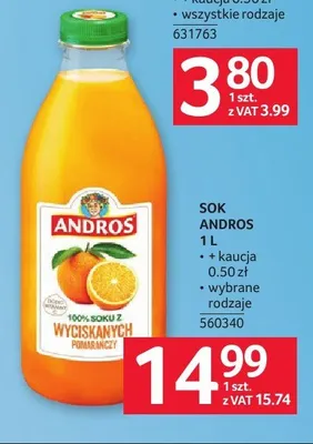 Sok Andros promocja w Selgros