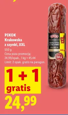 Krakowska z szynki XXL Pikok promocja w Lidl