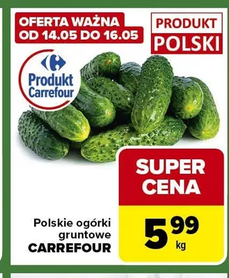 Polskie ogórki gruntowe CARREFOUR promocja w Carrefour Express
