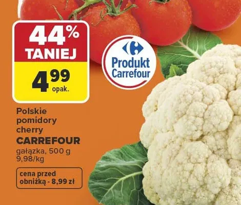 Pomidory cherry gałązka Carrefour polskie promocja w Carrefour