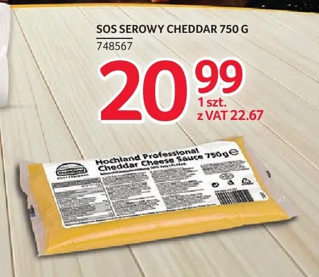Sos serowy cheddar Hochland promocja w Selgros