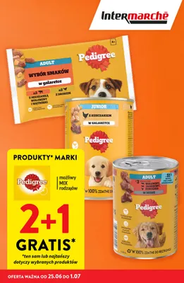 Karma dla psów mokra Pedigree Junior z kurczakiem w galaretce promocja w Intermarche