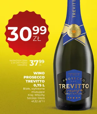 Wino Prosecco Trevitto 0,75l promocja w Duży Ben